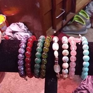 8 beaded bracelets